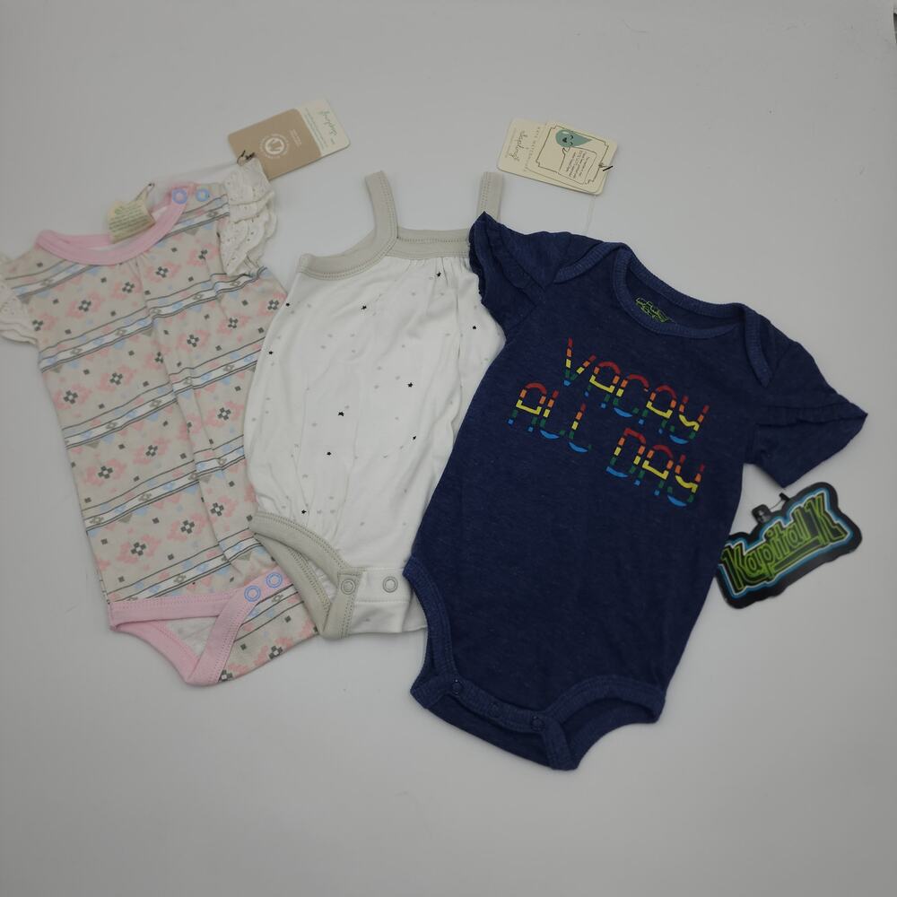 Spaling Bundle of Three One-pieces Tribal Star Vacay All Day Size 0-3 Months